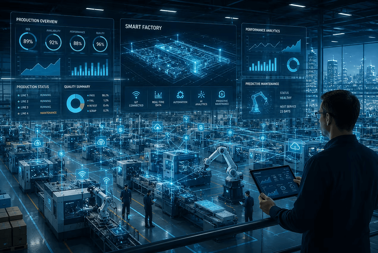 Connected electronics manufacturing and production analytics